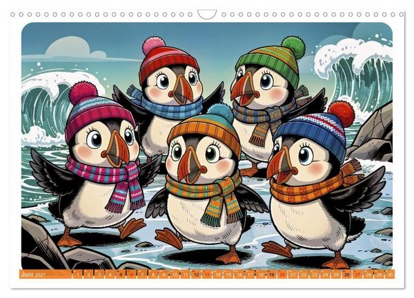 Produktbild: Papageientaucher - Comic (Wandkalender 2027 DIN A3 quer), CALVENDO Monatskalender