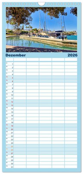 Produktbild: Familienplaner 2026 - Kos - zauberhafte Insel des Dodekanes mit 5 Spalten (Wandkalender, 21 x 45 cm) CALVENDO