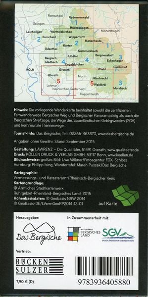 Produktbild: Naturpark Bergisches Land 1:25.004