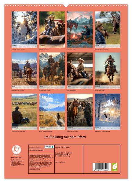 Produktbild: Im Einklang mit dem Pferd (hochwertiger Premium Wandkalender 2026 DIN A2 hoch), Kunstdruck in Hochglanz