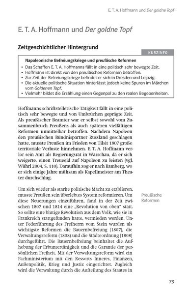 Produktbild: Klett Lekt&uuml;rehilfen E.T.A. Hoffmann 'Der goldne Topf'