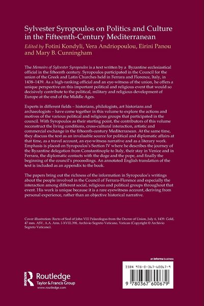 Produktbild: Sylvester Syropoulos on Politics and Culture in the Fifteenth-Century Mediterranean