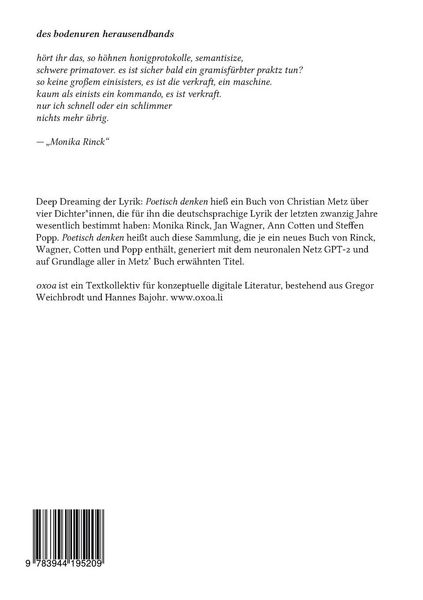 Produktbild: Poetisch denken 1