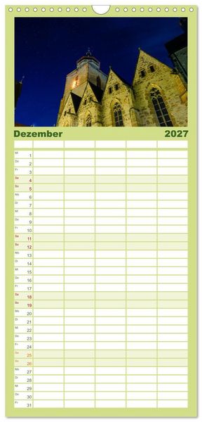 Produktbild: Familienplaner 2027 - Ein Blick auf Alsfeld mit 5 Spalten (Wandkalender, 21 x 45 cm) CALVENDO