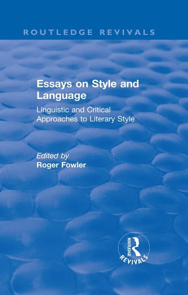 Produktbild: Routledge Revivals: Essays on Style and Language (1966)