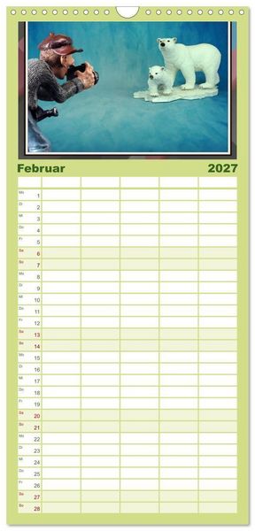 Produktbild: Familienplaner 2027 - Fotograf auf Pirsch - ein Kinderkalender mit 5 Spalten (Wandkalender, 21 x 45 cm) CALVENDO