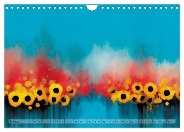 Produktbild: Wenn die Stille in Farbe tropft (Wandkalender 2026 DIN A4 quer), CALVENDO Monatskalender