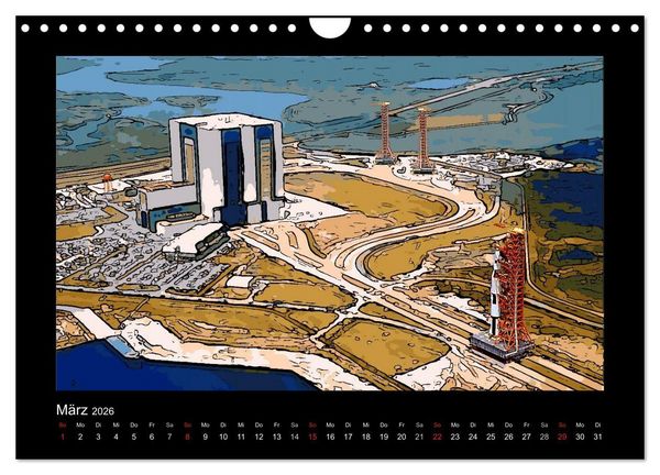 Produktbild: Landing On The Moon Like A Cartoon (Wandkalender 2026 DIN A4 quer), CALVENDO Monatskalender