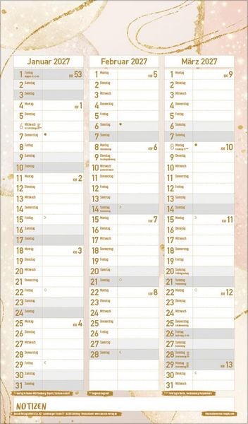 Produktbild: Familienplaner Metallic Glam 2026