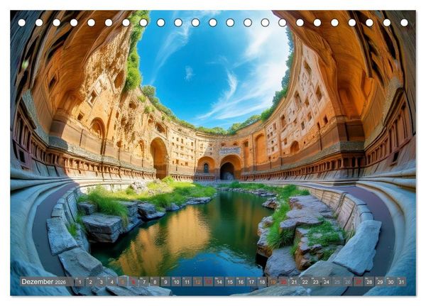 Produktbild: Fisheye Fotografie (Tischkalender 2026 DIN A5 quer), CALVENDO Monatskalender