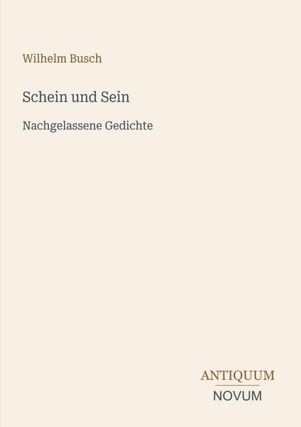 Produktbild: Schein und Sein