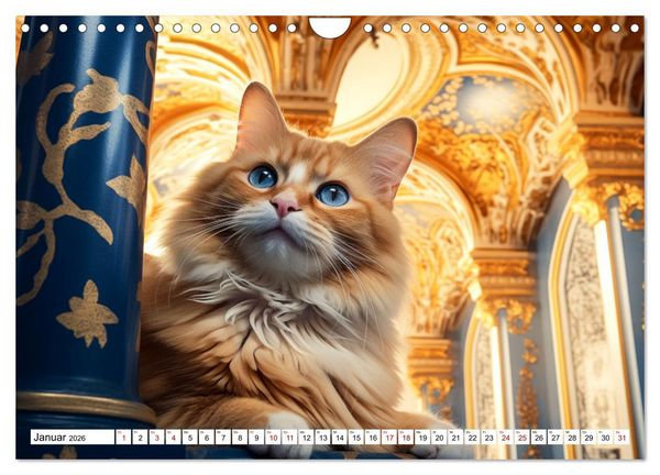 Produktbild: Das Jahr der Samtpfoten (Wandkalender 2026 DIN A4 quer), CALVENDO Monatskalender