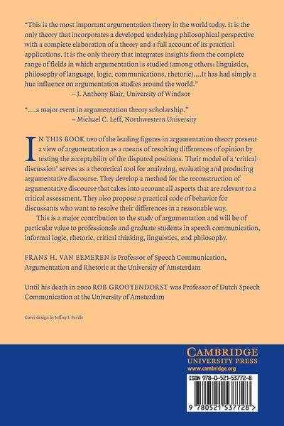 Produktbild: A Systematic Theory of Argumentation