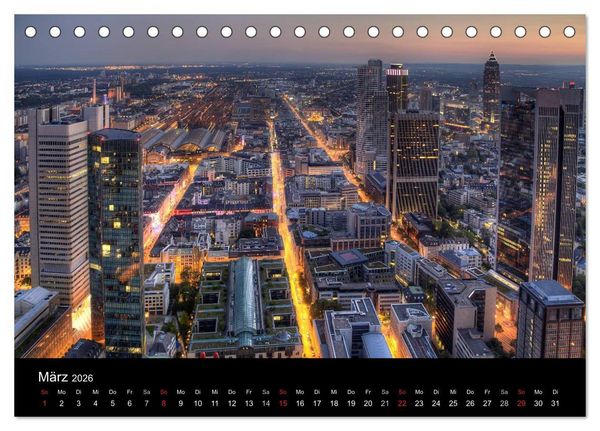 Produktbild: Europ&auml;ische St&auml;dte bei Nacht (Tischkalender 2026 DIN A5 quer), CALVENDO Monatskalender