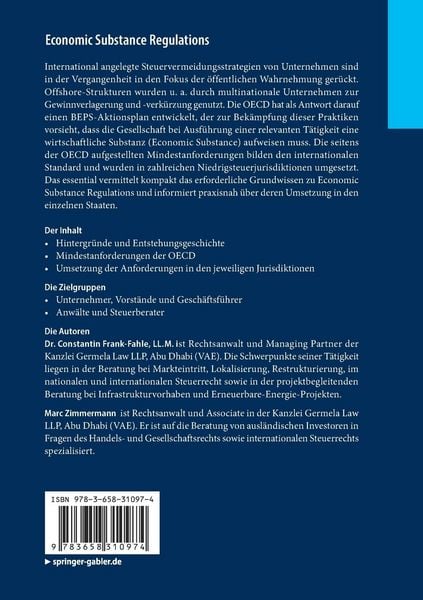 Produktbild: Economic Substance Regulations