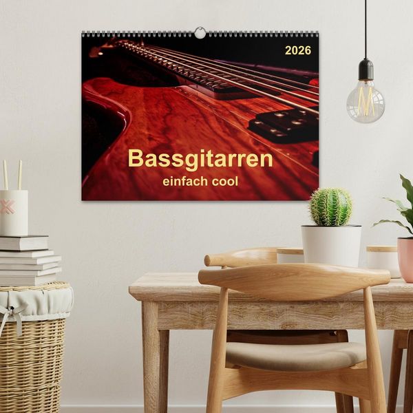 Produktbild: Bassgitarren - einfach cool (Wandkalender 2026 DIN A3 quer), CALVENDO Monatskalender