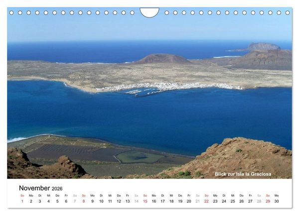 Produktbild: Die Canarischen Inseln - Lanzarote (Wandkalender 2026 DIN A4 quer), CALVENDO Monatskalender
