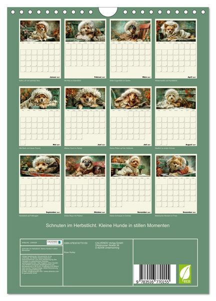 Produktbild: Schnuten im Herbstlicht. Kleine Hunde in stillen Momenten (Wandkalender 2027 DIN A4 hoch), CALVENDO Monatskalender
