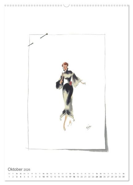 Produktbild: FIGURINEN 2026 - Fashion von 1949 - Originale von Elina Ruffinengo (hochwertiger Premium Wandkalender 2026 DIN A2 hoch), Kunstdruck in Hochglanz