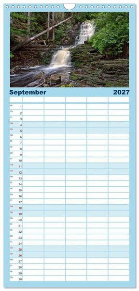 Produktbild: Familienplaner 2027 - Unterwegs in Schweden mit 5 Spalten (Wandkalender, 21 x 45 cm) CALVENDO