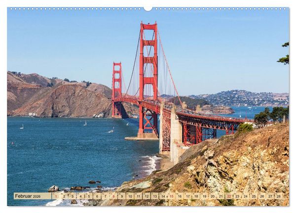 Produktbild: If I'm going to San Francisco (Wandkalender 2026 DIN A2 quer), CALVENDO Monatskalender