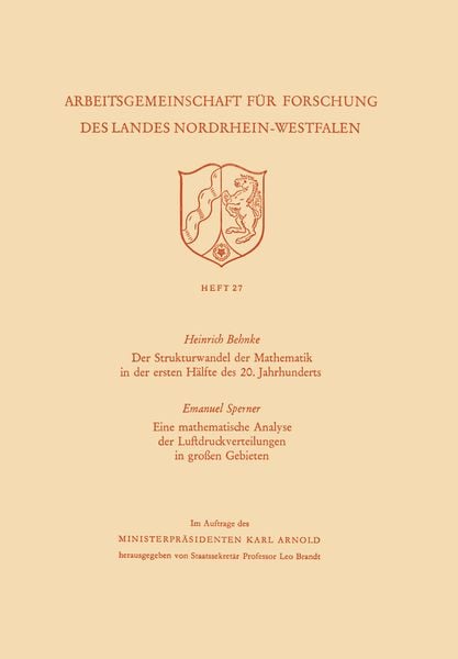 Produktbild: Der Strukturwandel der Mathematik in der ersten H&auml;lfte des 20. Jahrhunderts. Eine mathematische Analyse der Luftdruckverteilungen in gro&szlig;en Gebieten