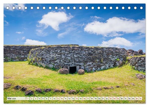 Produktbild: Die Osterinsel &ndash; Mythen, Moai und wilde Sch&ouml;nheit (Tischkalender 2026 DIN A5 quer), CALVENDO Monatskalender
