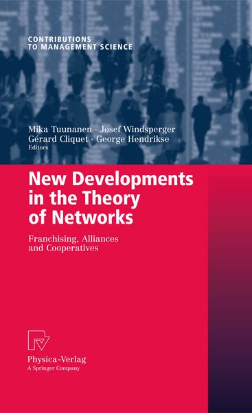 Produktbild: New Developments in the Theory of Networks