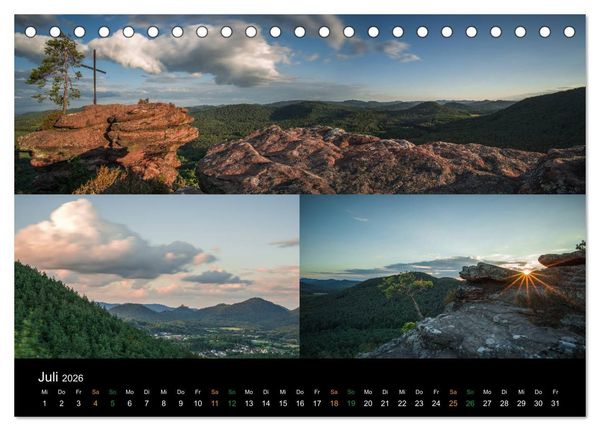 Produktbild: Atemberaubende und Emotionale Landschaften in der Pfalz (Tischkalender 2026 DIN A5 quer), CALVENDO Monatskalender
