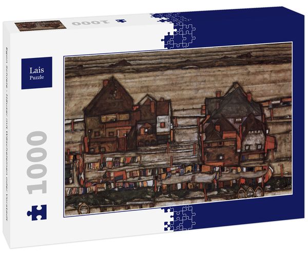 Produktbild: Lais Puzzle Egon Schiele - H&auml;user mit W&auml;scheleinen oder Vorstadt 1000 Teile