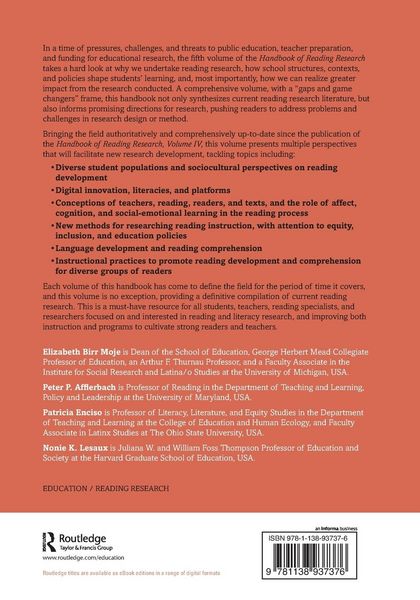 Produktbild: Handbook of Reading Research, Volume V