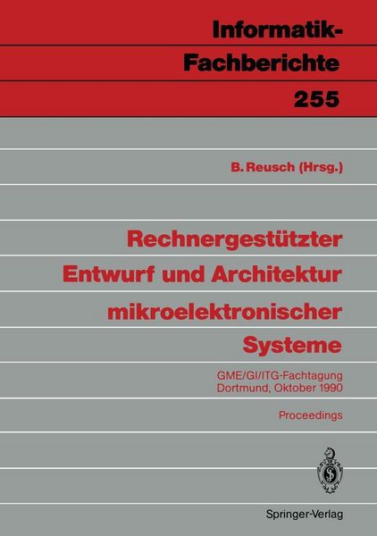 Produktbild: Rechnergest&uuml;tzter Entwurf und Architektur mikroelektronischer Systeme