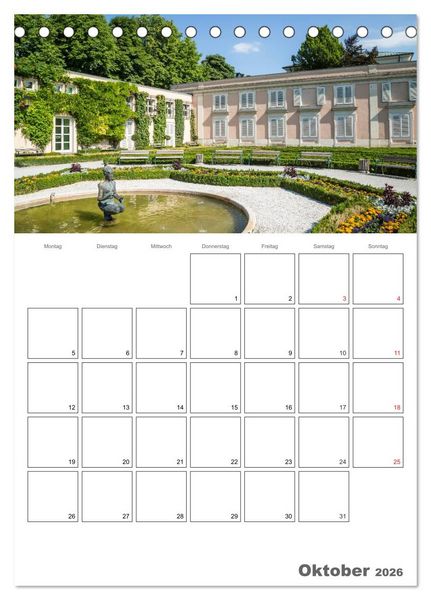 Produktbild: Bezauberndes SALZBURG / Terminplaner (Tischkalender 2026 DIN A5 hoch), CALVENDO Monatskalender