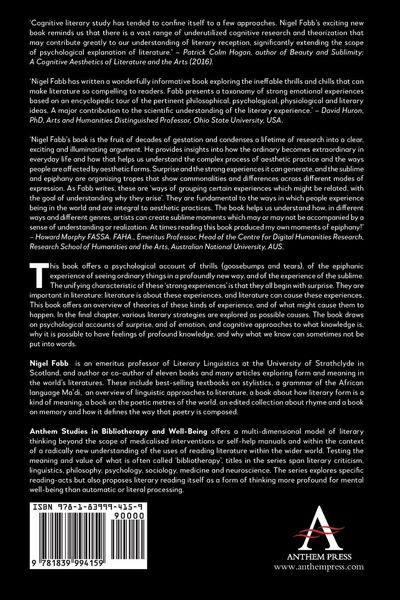 Produktbild: A Theory of Thrills, Sublime and Epiphany in Literature