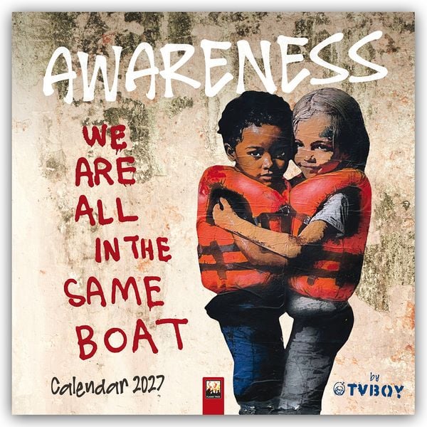 Produktbild: Awareness by TVBOY &ndash; Kunstkalender 2027 &ndash; Original Flame Tree Publishing-Kalender [Kalender]