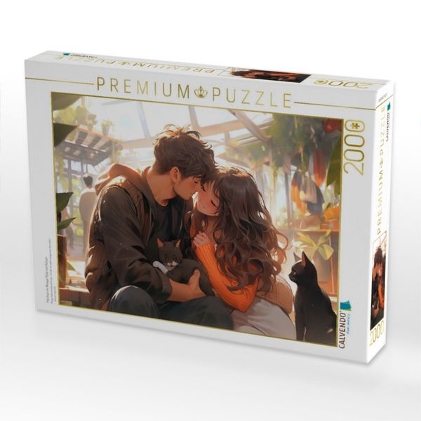 Produktbild: CALVENDO Puzzle P&auml;rchen im Manga Style mit Katzen | 2000 Teile Lege-Gr&ouml;&szlig;e 90x67cm Foto-Puzzle f&uuml;r gl&uuml;ckliche Stunden