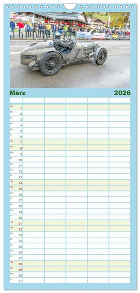 Produktbild: Familienplaner 2026 - Faszination Jochpassrennen mit 5 Spalten (Wandkalender, 21 x 45 cm) CALVENDO