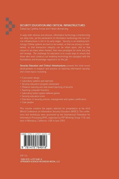 Produktbild: Security Education and Critical Infrastructures