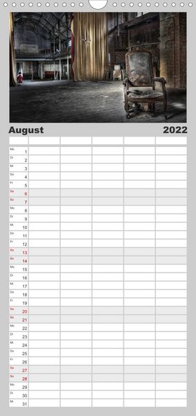 Produktbild: Geheimnisvolle Orte - Lost Places - Familienplaner hoch (Wandkalender 2022 , 21 cm x 45 cm, hoch)