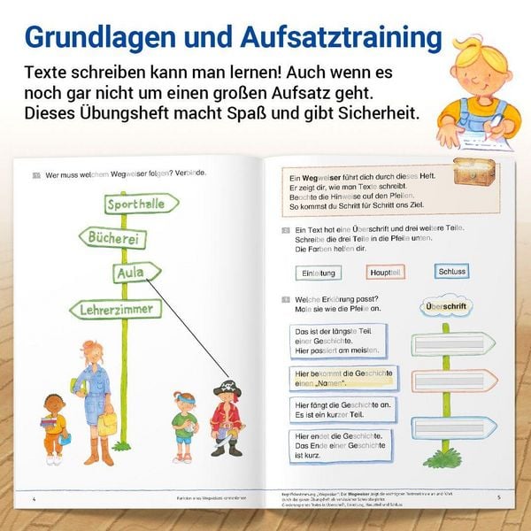 Produktbild: Das &Uuml;bungsheft Texte schreiben 1/2