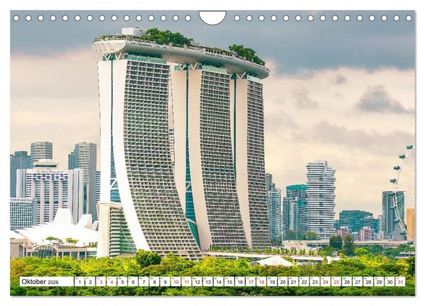Produktbild: Singapur - faszinierende Stadt (Wandkalender 2026 DIN A4 quer), CALVENDO Monatskalender