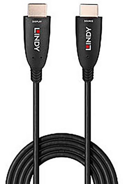 Produktbild: LINDY HDMI Anschlusskabel HDMI-A Stecker 10.00m Schwarz 38510 8K UHD HDMI-Kabel