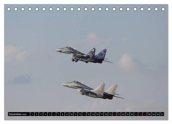 Produktbild: Augenblicke in der Luft: MiG-29 Fulcrum (Tischkalender 2026 DIN A5 quer), CALVENDO Monatskalender