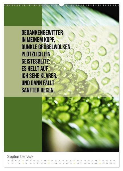 Produktbild: Tagesfarben - Poesie in Wort und Bild (Wandkalender 2027 DIN A2 hoch), CALVENDO Monatskalender