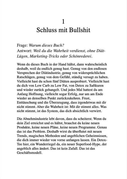 Produktbild: Der No-Bullshit Abnehmplan