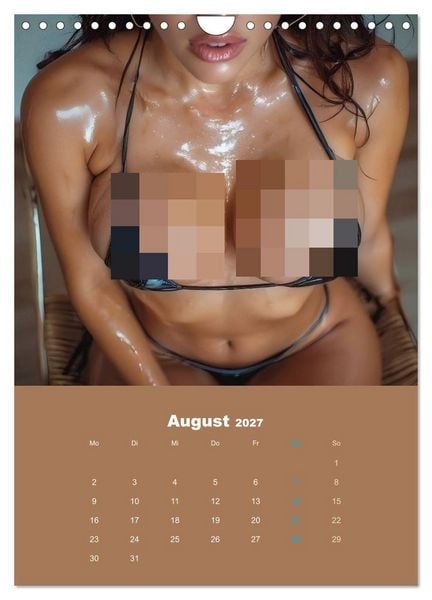 Produktbild: Einge&ouml;lt - Sexy Frauen Kalender (Wandkalender 2027 DIN A4 hoch), CALVENDO Monatskalender