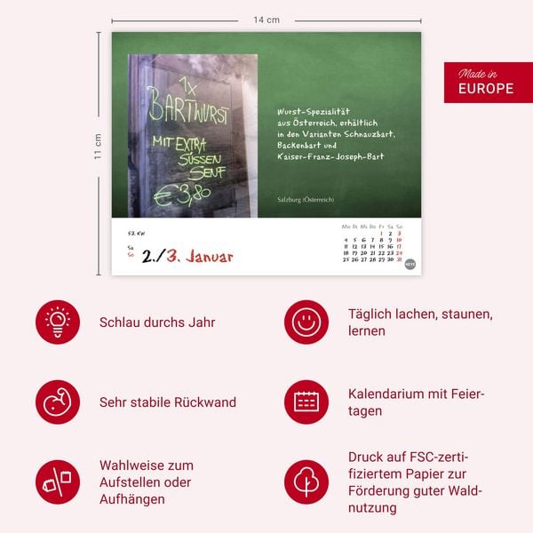 Produktbild: Bastian Sick Tagesabrei&szlig;kalender 2027