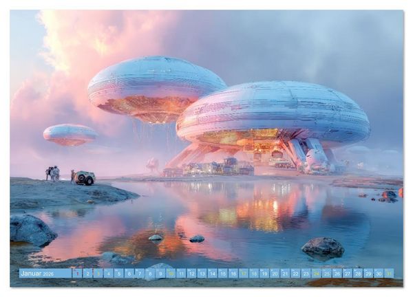 Produktbild: Science Fiction Expeditionen - Reisen ins Unbekannte (Wandkalender 2026 DIN A3 quer), CALVENDO Monatskalender