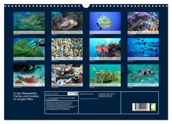 Produktbild: In der Meerestiefe. Fische und Korallen im ewigen Blau (Wandkalender 2026 DIN A3 quer), CALVENDO Monatskalender