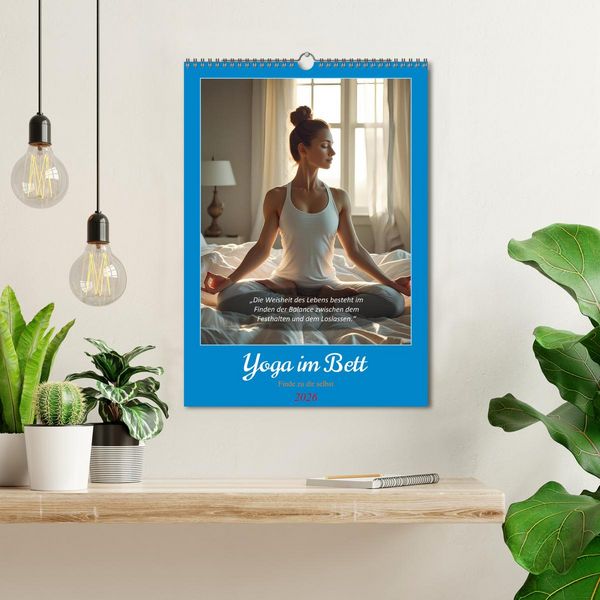 Produktbild: Yoga im Bett (Wandkalender 2026 DIN A3 hoch), CALVENDO Monatskalender